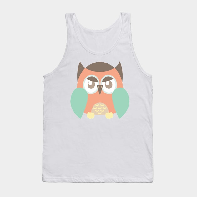 Angry little owl Tank Top by GazingNeko